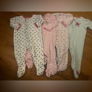 Gerber Kids One Pieces - Polka Dot, Stripes, Floral, and Crown Designs